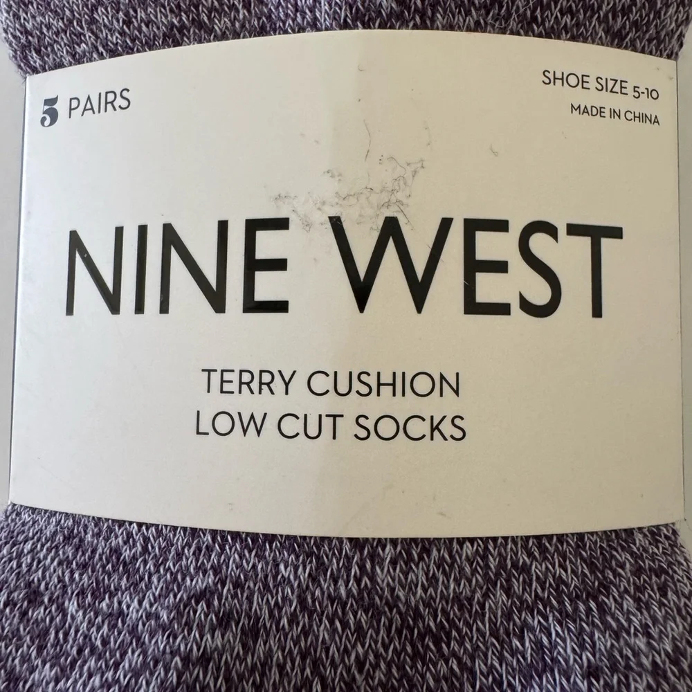 Nine West Terry Cushion Low Cut Socks 5 Pack Neutral Colors Size 5-10 NWT